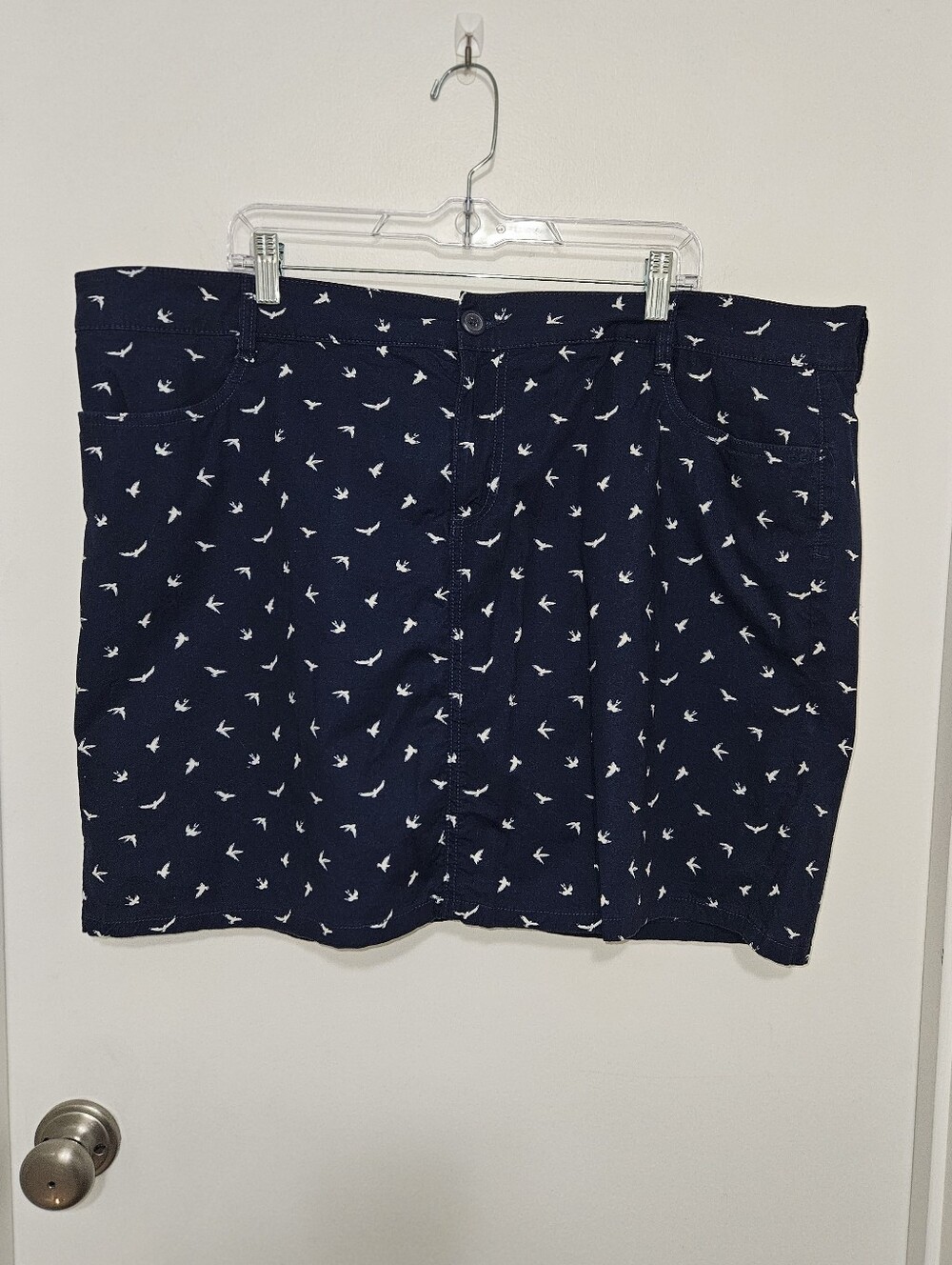 St John's Bay Navy Blue Bird Print Skort Size 20W Golf